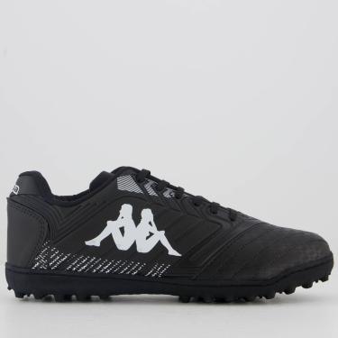 Imagem de Chuteira Kappa Striker X Society Preta e Branca-Unissex