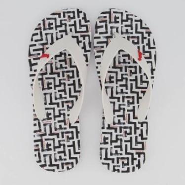 Imagem de Chinelo Reserva Labirinto Branco e Preto-Masculino