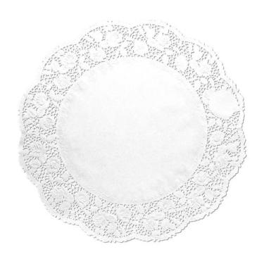 Imagem de Fundo Rendado de Papel Redondo Branco 14cm (24 unidades) ArtLille