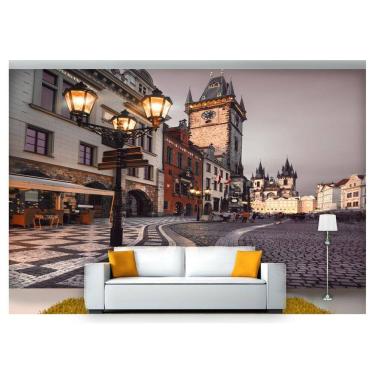 Imagem de Papel De Parede Cidade Veneza Poste Luzes 3D Ncd171