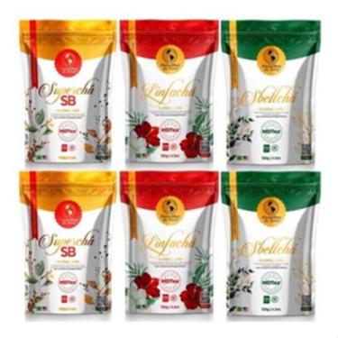 Imagem de Kit 6 Chás - 2 Linfa 2 SB 2 Sbelt -  120gr Maravilhas Sachê Suplemento