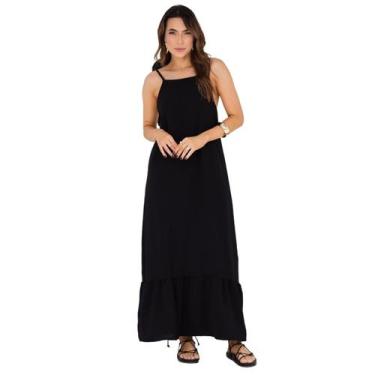 Imagem de Vestido Feminino Longo Alfaiataria Duna com alças Reguláveis - IV STOR