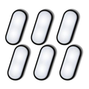 Imagem de 6 Luminárias Arandela Tartaruga Led 8w Jardim Muro IP65 Bivolt Branco 