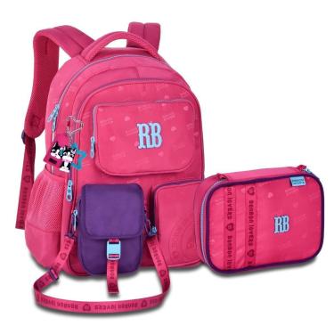 Imagem de Kit Mochila Espaçosa e Estojo Box Grande Rebecca Bonbon-Feminino