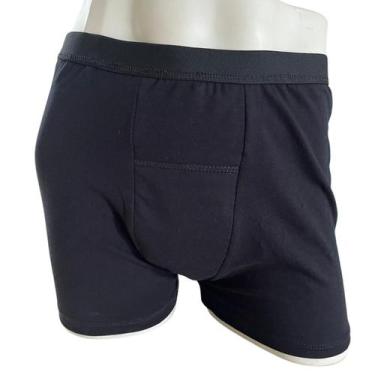 Imagem de Cueca Boxer Absorvente de Urina Adulto Cor:PretoTamanho:P - Mini Dini,