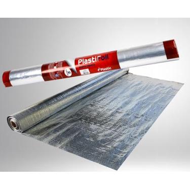 Imagem de Manta térmica Isolante Telhado Dupla Face 50m2 Plastifoil + Fita emenda