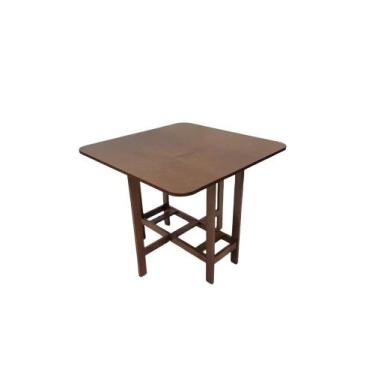 Imagem de Mesa Prática Dobrável Imbuia Rustica Bar Cozinha Area D Lazer QUADRADA