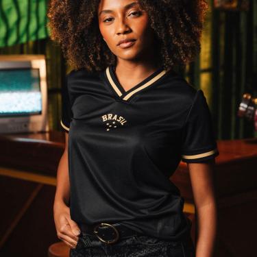 Imagem de Camisa Brasil Urban Dry Preta Feminina-Feminino