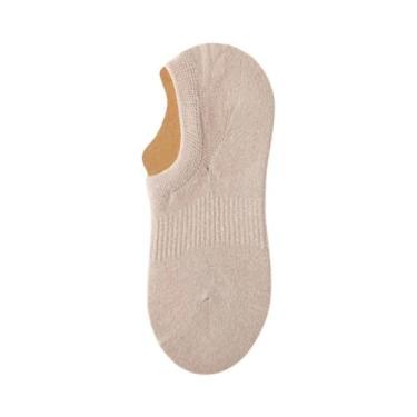 Imagem de Meias Invisíveis De Verão Para Mulheres, Pacote Com 5 Pares, Cor Sólid
