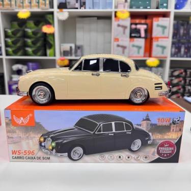 Imagem de Carrinho Jaguar Retrô Bluetooth Fm Mp3 Caixa De Som  AutoSom Carro Cla