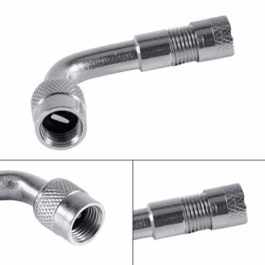 Imagem de Válvula Extensor Bico Pneu Moto Carro Bike 90 Grau Reforçado - GPTrend