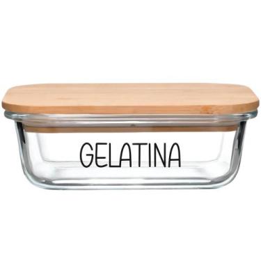 Imagem de Pote Hermético Vidro (1 Litro) Gelatina - Casa Vitá, Gelatina