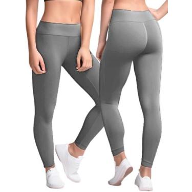 Imagem de Calça Legging Cintura Alta Feminina Suplex Lisa Treino Cores Basicas -