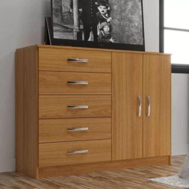 Imagem de Cômoda Austin 2 Portas 5 Gavetas - Cinnamomo Cinnamomo - EVIDÊNCIA MÓV