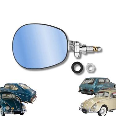 Imagem de Retrovisor Fusca Convexo Azul Modelo Original Raquete - Rosso & VR, Es