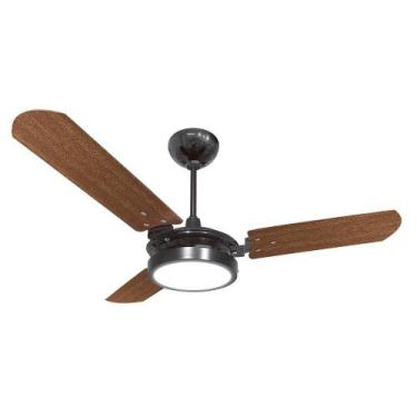 Imagem de Ventilador de Teto Valen com Led 18W Branco Frio Ventex Preto/Mogno 22