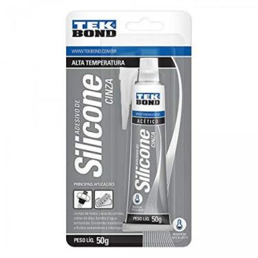 Imagem de Silicone acético cinza alta temperatura 50 gramas * 12208 - Tek Bond