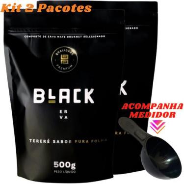 Imagem de Kit Com 2 Erva Mate Tereré 500g Black Erva Chá de Qualidade Premium Er