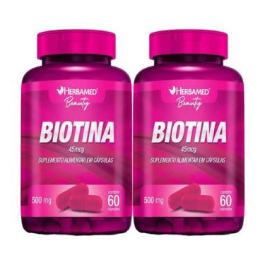 Imagem de Kit 2X Biotina 45mcg - 60 Cápsulas - Herbamed