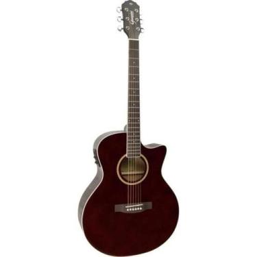 Imagem de Violão Giannini GSF3 CEQ Eletroacústico Aço Translucent Dark Wine Dark