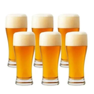 Imagem de Jogo 6 Copos Chopp De Vidro 315ml Cerveja Tulipa Boteco - Em casa Tem