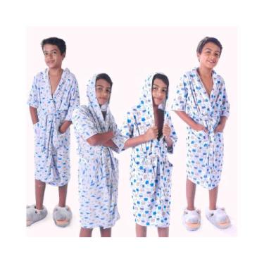 Imagem de Roupão Malha Felpudo Estampado Infantil Masculino Bene Casa
