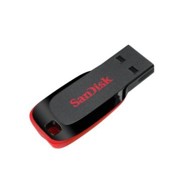 Imagem de Pendrive Sandisk Cruzer Blade Z50 SDCZ50-128G - 128GB - Preto e Vermel
