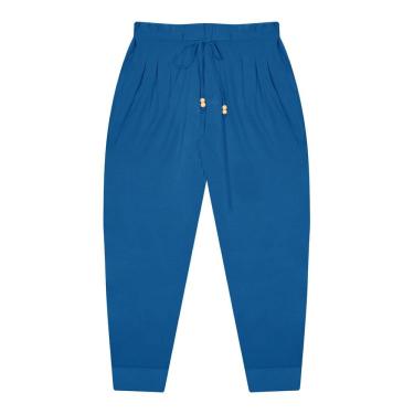 Imagem de Calça Feminina Plus Size Com Pregas Secret Glam Azul