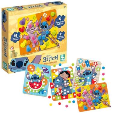 Imagem de Pega PomPom Disney Lilo E Stitch Brinquedo Educativo Em Madeira Montes