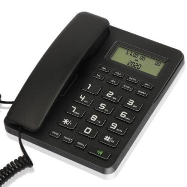 Imagem de Telefone com fio Awishwell com identificador de chamadas e calculadora