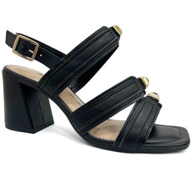 Imagem de Sandália Dakota Salto Bloco Y7298 Preto, 38, Preto