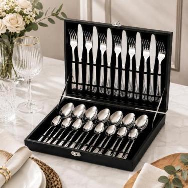 Imagem de Conjunto Talheres Inox 24 Peças Maleta Premium - Yeet