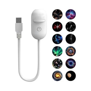 Imagem de Projetor De Estrelas USB Mini Galaxy 2 Em 1 Para Carro E Decoração De 