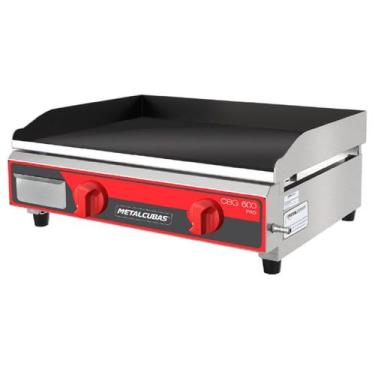 Imagem de Chapa 2 Queimadores CBG-600 PRO Aço Carbono 9,5mm Metalcubas, Gás GLP 