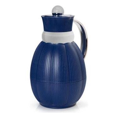 Imagem de Garrafa Térmica 1l Ferrara Azul Para Chá Café Termopro