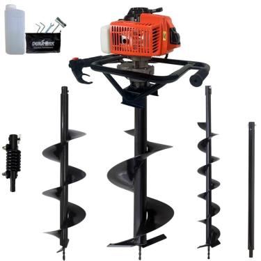 Imagem de Perfurador de Solo com 3 Brocas DPS623M 62cc 3HP Easy Start Laranja Duratork 1200ML 60CM