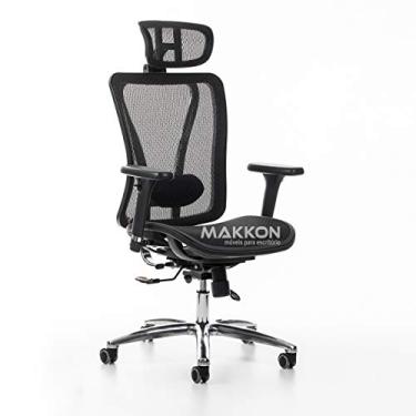 Imagem de Cadeira Escritório Presidente Preta MK-4000 - Makkon