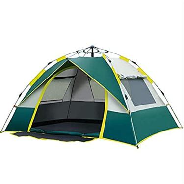 Imagem de Pkfinrd Tenda de viagem automática para acampamento 3-4 pessoas, fácil configuração instantânea para turistas, família, barraca para trilhas, pescaria para atividades ao ar livre dupla (cor: azul, tamanho: 34 pessoas)