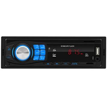 Imagem de Bluetooth para carro estéreo, mídia digital single din mp3 player, rádio fm para carro/usb/tf/aux mãos livres chamadas com controle remoto sem fio