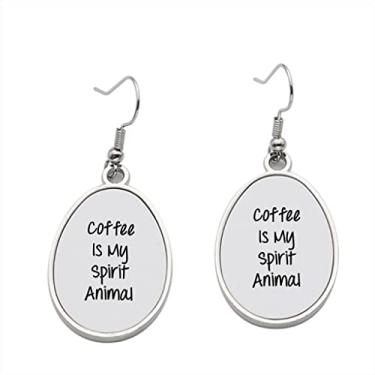 Imagem de Brinco Coffee Is My Spiritnimal - Brincos com pingente para meninas - Presente de festa de aniversário dos namorados