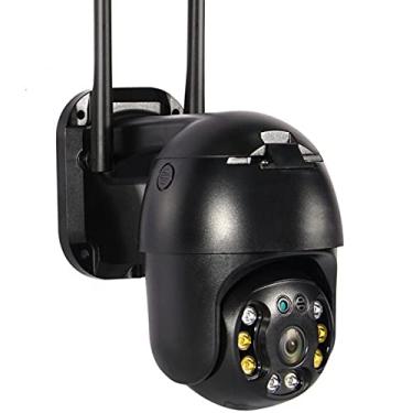 Imagem de Câmeras de segurança Câmera externa WiFi 1080P Câmera externa HD à prova d'água com visão noturna colorida Detecção de movimento 2 vias para servidor nuvem de áudio / slot para cartão SD