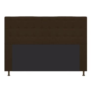 Imagem de Cabeceira Dama 195 Cm King Size Com Botonê Suede Marrom