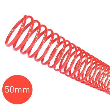 Imagem de Espiral para Encadernação Vermelho 50mm 450 Folhas 12 und