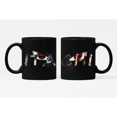 Imagem de Caneca ECF Itachi - Naruto Preta Porcelana 325ml