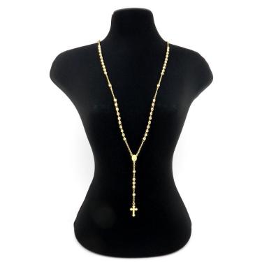 Imagem de Terço Masculino 70Cm 3,5Mm Largura Folheado Ouro Gg103B