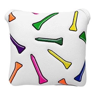 Imagem de segolike Capa de Cabeça de Taco de Taco de Golfe de Couro Capas de Cabeça de Taco de Golfe Fácil de utilizar Equipamento de Treinamento de Golfe para Eixo de, Quadrado 12,5x12cm