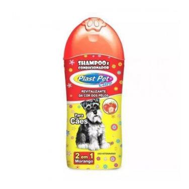 Imagem de Shampoo E Condicionador 2 Em 1 Morango 500ml Plast Pet Care - Pet Lice