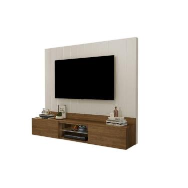 Imagem de Painel Home Conquest Com Prateleira De Vidro TV até 75 Polegadas Luapa Móveis