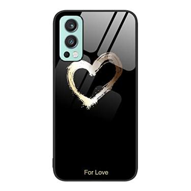 Imagem de YUNCHAO Caixa de telefone Para OnePlus Nord 2 5G Caixa de telefone de vidro pintado colorido capa para celular