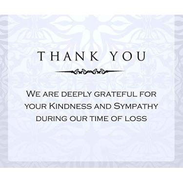 Imagem de 20 Cartas de agradecimento de funeral com envelopes, cartões de agradecimento de simpatia